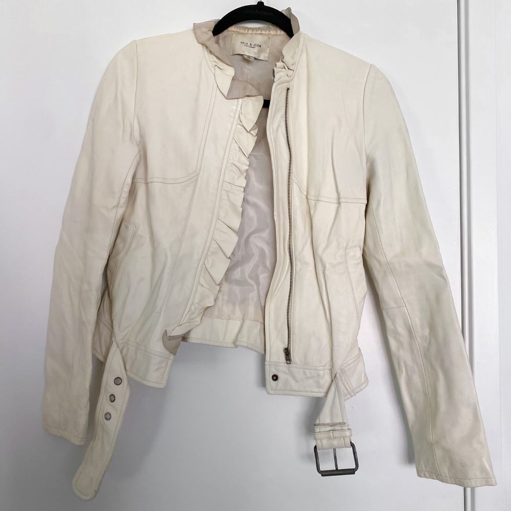 Paul & Joe Off White Motorcycle Jacket